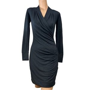 Banana Republic Dark Charcoal Gray Long Sleeve Dress Size XS